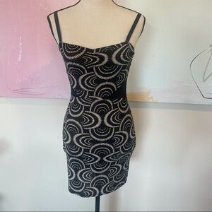 Free People Bodycon Dress Lace Panel Sz XS